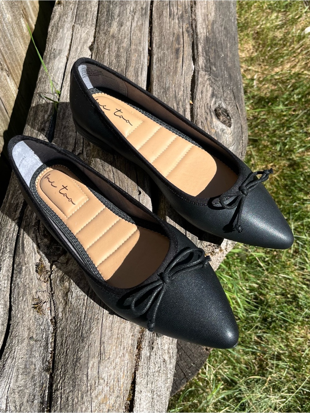 Me Too black pointed ballet flat size 7.5 - Picture 7 of 17